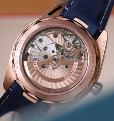 Omega Seamaster Aqua Terra Master 41mm Chronometer Sedna Rose Gold Blue Dial 220 52 41 21 03 001