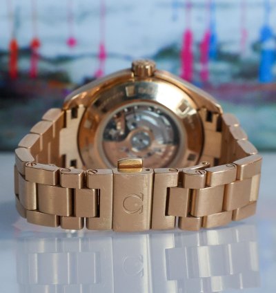 Omega Seamaster Aqua Terra Teaked Diamond Dial 231 55 34 20 55 001 34mm 18k Yg Womens Watch