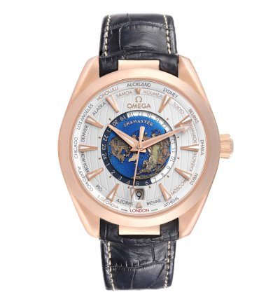 Omega Seamaster Aqua Terra Worldtimer 43 Worldtimer Rose Gold Mens Watch 220 53 43 22 02 001