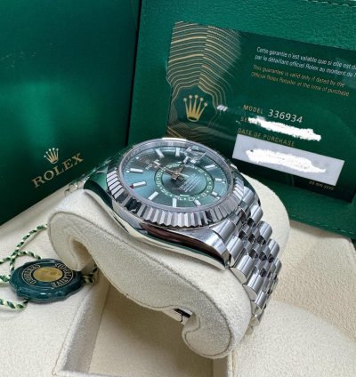 Rolex Sky-dweller 336934 Green Dial Jubilee Bracelet Unworn 2024