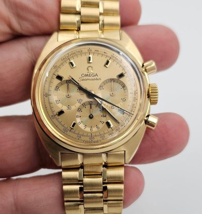 Omega Seamaster Chrono 18k Gold Top Condition 321