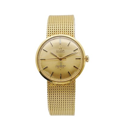 Omega Seamaster Deville De Ville 18k Gelbgold 35mm New Service