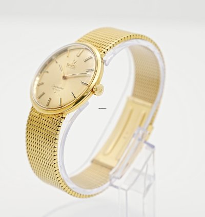 Omega Seamaster Deville De Ville 18k Gelbgold 35mm New Service