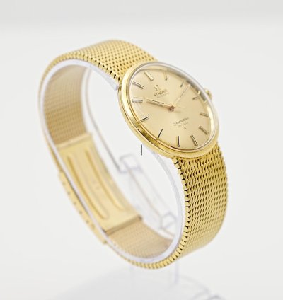 Omega Seamaster Deville De Ville 18k Gelbgold 35mm New Service