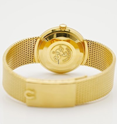 Omega Seamaster Deville De Ville 18k Gelbgold 35mm New Service