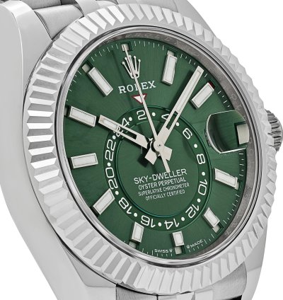 Rolex Sky-dweller 336934 Stainless Steel Green Dial Jubilee 2025