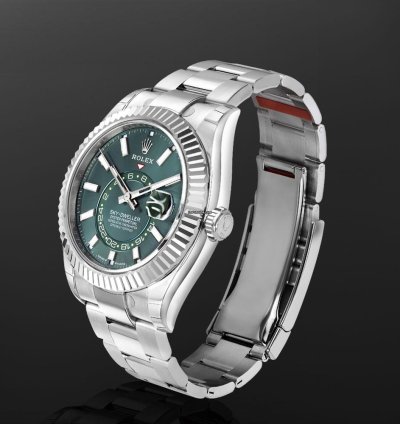 Rolex Sky-dweller 336934 Stainless Steel Green Index Dial 42 Mm