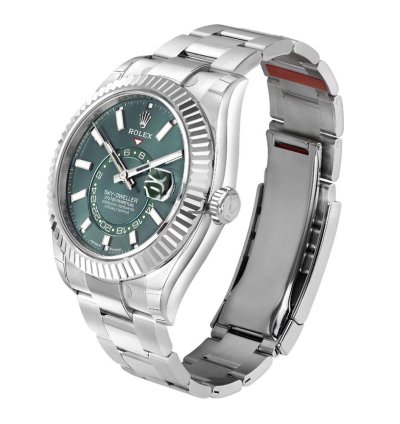 Rolex Sky-dweller 336934 Stainless Steel Green Index Dial 42 Mm