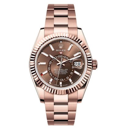 Rolex Sky-dweller 336935 18k Rose Gold Brown Index Dial 42 Mm