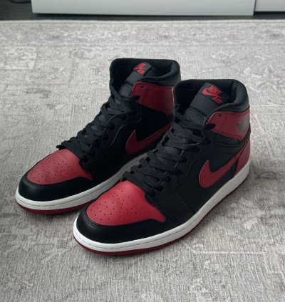 2013 Retro Jordan 1 High Black Red Bred