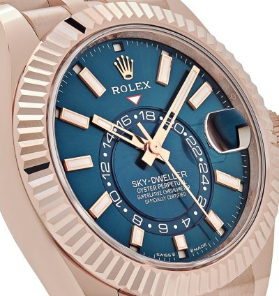 Rolex Sky-dweller 336935 Everose Gold Blue Dial Jubilee