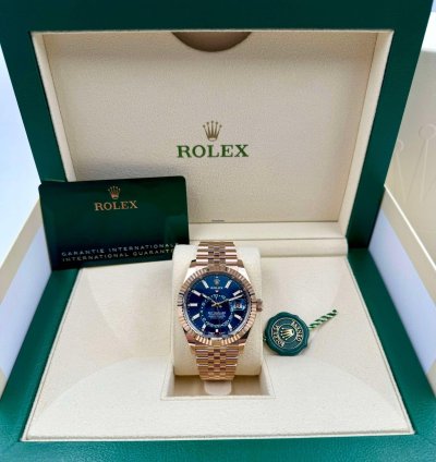 Rolex Sky-dweller 336935 Rose Gold Blue Dial Jubilee Bracelet Unworn 2024