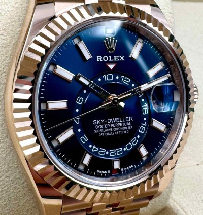 Rolex Sky-dweller 336935 Rose Gold Blue Dial Jubilee Bracelet Unworn 2024