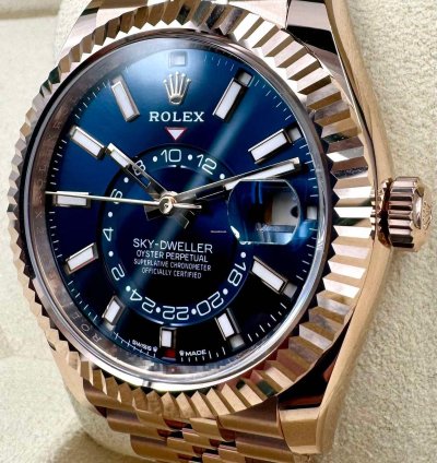 Rolex Sky-dweller 336935 Rose Gold Blue Dial Jubilee Bracelet Unworn 2024