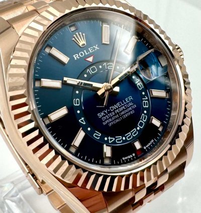 Rolex Sky-dweller 336935 Rose Gold Blue Dial Jubilee Bracelet Unworn 2024