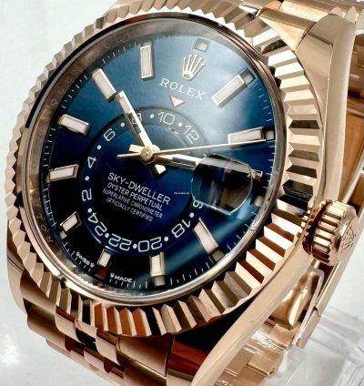 Rolex Sky-dweller 336935 Rose Gold Blue Dial Jubilee Bracelet Unworn 2024