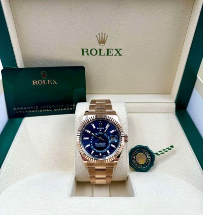 Rolex Sky-dweller 336935 Rose Gold Blue Dial Oyster Bracelet Unworn 2025