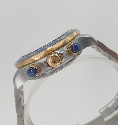 Omega Seamaster Diver 300 Chronograph Steel Gold Blue - Full Set 2023