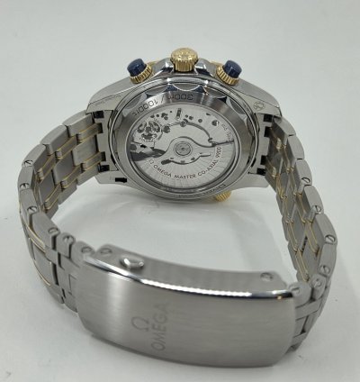 Omega Seamaster Diver 300 Chronograph Steel Gold Blue - Full Set 2023
