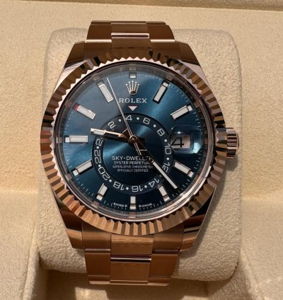 Rolex Sky-dweller 336935 Rose Gold Blue New In Stock
