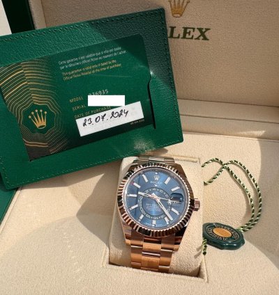 Rolex Sky-dweller 336935 Rose Gold Blue New In Stock