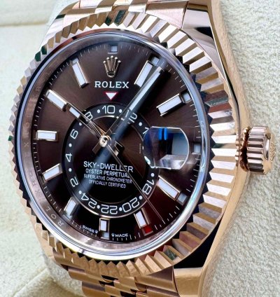 Rolex Sky-dweller 336935 Rose Gold Chocolate Dial Jubilee Bracelet Unworn 2024