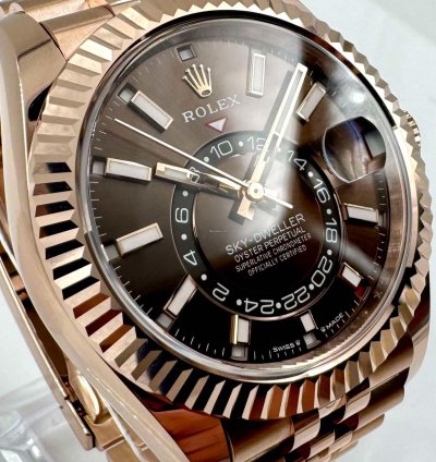 Rolex Sky-dweller 336935 Rose Gold Chocolate Dial Jubilee Bracelet Unworn 2024