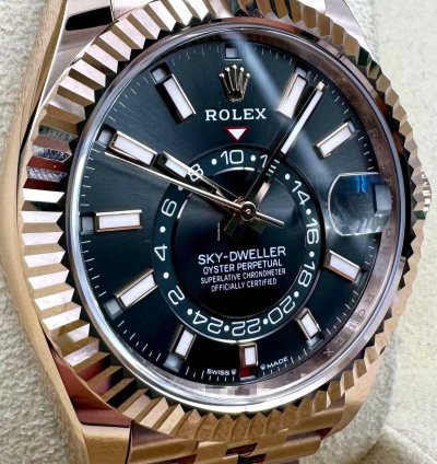 Rolex Sky-dweller 336935 Rose Gold Rhodium Dial Jubilee Bracelet Unworn 2024