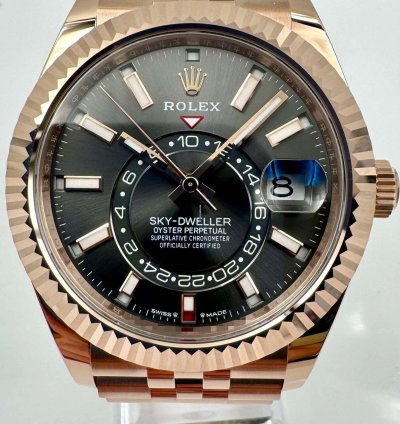 Rolex Sky-dweller 336935 Rose Gold Rhodium Dial Jubilee Bracelet Unworn 2024
