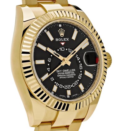 Rolex Sky-dweller 336938 Yellow Gold Black Dial