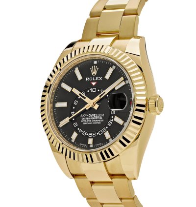 Rolex Sky-dweller 336938 Yellow Gold Black Dial
