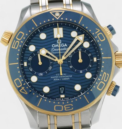 Omega Seamaster Diver 300 Master Co-axial 210 20 44 51 03 001 Steel Gold 44 Box Papers