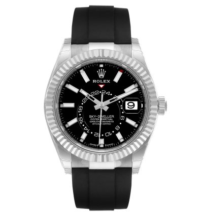 Rolex Sky-dweller 42 Black Dial White Gold Mens Watch 336239 Unworn