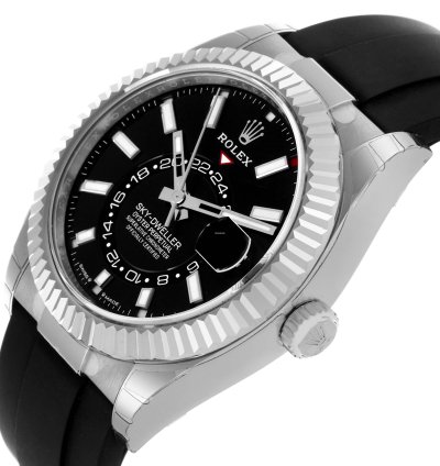 Rolex Sky-dweller 42 Black Dial White Gold Mens Watch 336239 Unworn