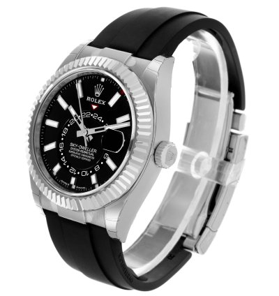 Rolex Sky-dweller 42 Black Dial White Gold Mens Watch 336239 Unworn