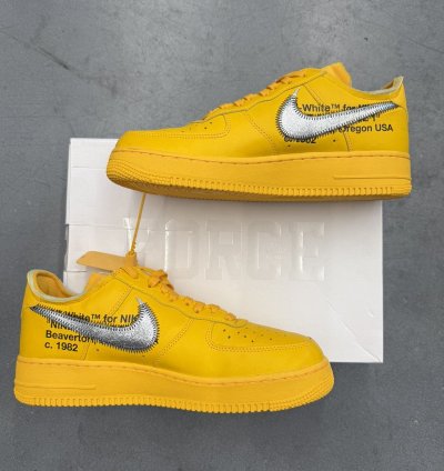 2022 Nike Air Force 1 Low Off-white Ica University Gold