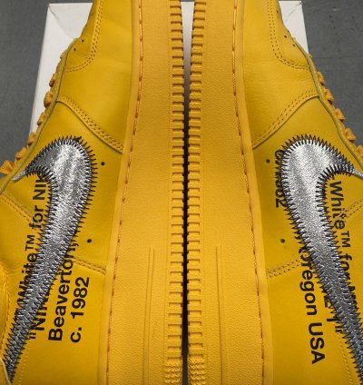 2022 Nike Air Force 1 Low Off-white Ica University Gold