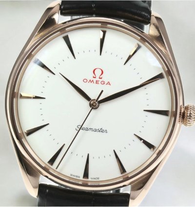 Omega Seamaster Master Co-axial 39 5 Olympic Games Gold Sedna Gold Enamel Alligator