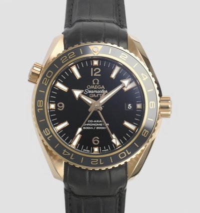 Omega Seamaster Planet Ocean 18kt Rose Gold Gmt Automatic Men Watch