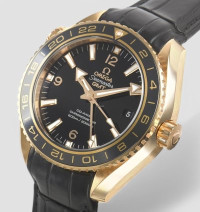 Omega Seamaster Planet Ocean 18kt Rose Gold Gmt Automatic Men Watch