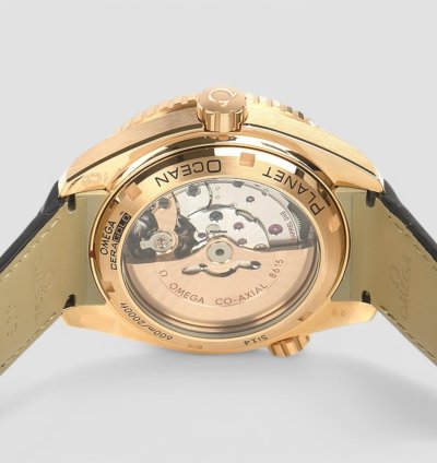 Omega Seamaster Planet Ocean 18kt Rose Gold Gmt Automatic Men Watch