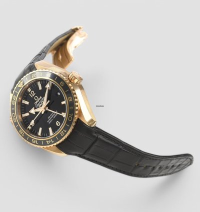 Omega Seamaster Planet Ocean 18kt Rose Gold Gmt Automatic Men Watch