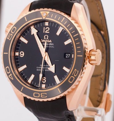 Omega Seamaster Planet Ocean 45 5mm Black 18k Gold 232 63 46 21 01 001 Watch Box
