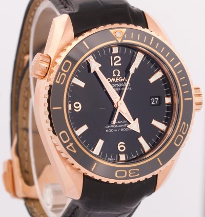Omega Seamaster Planet Ocean 45 5mm Black 18k Gold 232 63 46 21 01 001 Watch Box