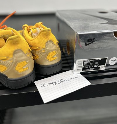 69497 Nike Air Rubber Dunk Off-white University Gold