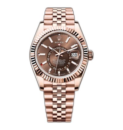 Rolex Sky-dweller 42mm Chocolate Dial 18k Rose Gold Jubilee