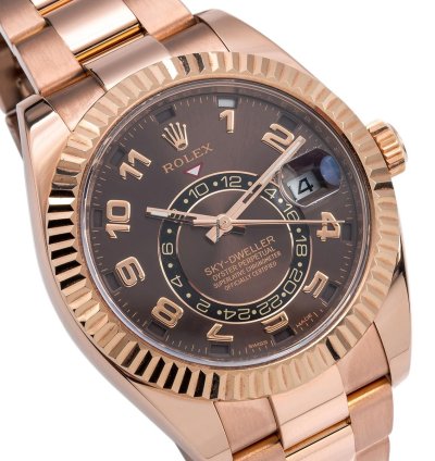 Rolex Sky-dweller 42mm Chocolate Dial Rose Gold