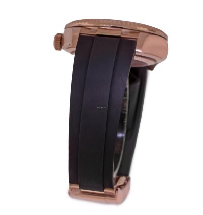 Rolex Sky-dweller 42mm Everose Gold Chocolate Index Dial Fluted Bezel 326235