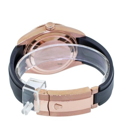 Rolex Sky-dweller 42mm Everose Gold Rhodium Index Dial Fluted Bezel 336235