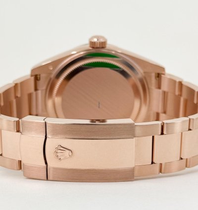 Rolex Sky-dweller 42mm Fluted Bezel Everose Gold Blue Index Dial Oyster Bracelet 336935